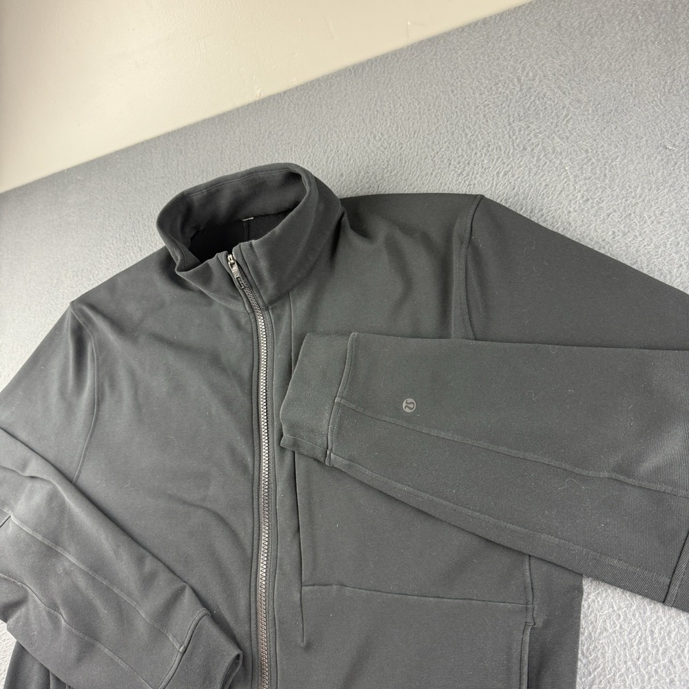 Lululemon Jacket Mens 2XL Black Sojourn Full Zip High Collar Stretch Windbreaker